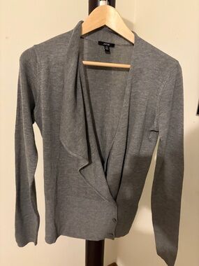 Jacob Gray Open Drape Front Cardigan